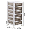 3-6Tier Plastic Chest of Drawers Bedside Cabinet Home Tidy Storage Shelving Unit