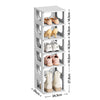 Stackable Shoe Rack Plastic Compact Hallway 4/5/6/7Tier Shoe Storage Shelf Stand