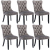 2/4/6 Pcs Padded Dining Chairs Set w/ Wooden Legs Kitchen Dining Room Furniture