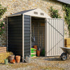 3-10FT Galvanised Garden Storage Shed Outdoor Apex /Pent Roof Log Tool House Box