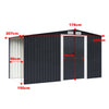 Galvanised Steel Garden Shed Outdoor Yard Tools Firewood Log Storage Organiser