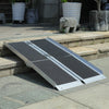 Portable Wheelchair Threshold Ramp Aluminium Multi-fold Non-slip Suitcase Ramps