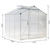Polycarbonate Outdoor Garden Patio Greenhouse Clear Walk-In Aluminium Metal Shed