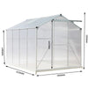 Polycarbonate Outdoor Garden Patio Greenhouse Clear Walk-In Aluminium Metal Shed