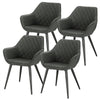 1/2/4/6x Dining Chair Faux Leather Padded Seat Armchair Kitchen Reception Chair