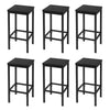 2/4/6x Bar Stools w/ Footrest Kitchen Breakfast Pub Cafe High Chairs Metal Frame