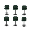 1/2/4/6x Bar Stool Swivel Gas Lift Adjustable Height Barstool with Velvet Padded