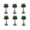1/2/4/6x Bar Stool with Velvet Padded Swivel Gas Lift Barstool Kitchen Cafe Pub