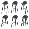 1/2/4/6x Bar Stool Velvet Padded Seat Chair Breakfast High Counter Barstool Pub