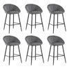 1/2/4/6x Velvet Bar Stool Breakfast Chair High Counter Barstool Pub Restaurant