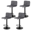 1/2/4/6x Breakfast Bar Stool w/ Backrest Gas Lift Swivel Adjustable Pub Stool