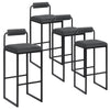 2/4/6x Counter Height Bar stools with Backrest Breakfast Cafe Kitchen Barstools