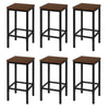 2/4/6x Bar Stools w/ Footrest Kitchen Breakfast Pub Cafe High Chairs Metal Frame