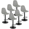 1/2/4/6x Bar Stool Kitchen Breakfast Pub Stool w/ Backrest Gas Lift Swivel Chair