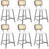 1/2/4/6x Bar Stool Breakfast Kitchen Pub Counter Chair with Backrest Footrest