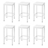2/4/6x Bar Stools w/ Footrest Kitchen Breakfast Pub Cafe High Chairs Metal Frame