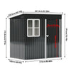 8.5x5.5 7.3x4FT Metal Garden Shed Outdoor Storage Tool Sloped Roof Box W/ Window