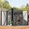 Galvanized Steel Garden Storage Shed Metal Lockable Outdoor Bike Shed with Doors