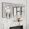Full Length Crushed Diamond Wall Mirror Crystal Glass Silver Rectangle Dressing