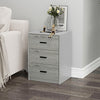 3 Drawer Wooden Bedroom Bedside Cabinet Furniture Storage Nightstand Side Table