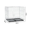 Pet Dog Crate Folding Metal Wire Cage 2 Door Indoor Outdoor Puppy Training Cages