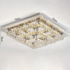 20-100cm Flush Mount Modern Square Ceiling Chandelier Crystal Light Lamp Pendant