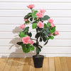 Artificial Blossom Flowers In Pot Bonsai Plant Home Office Green Garden Decor