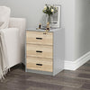 3 Drawer Wooden Bedroom Bedside Cabinet Furniture Storage Nightstand Side Table