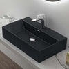 Bathroom Sink Countertop Wash Basin Ceramic Wall Mounted Rectangle Sink