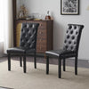 1/2/4/6 Dining Chairs Armchair High Back Linen/Velvet Upholstered Wood Legs Home