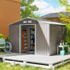 Garden Shed Storage Large Yard Store Sliding Door Metal Roof Tool Box