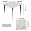 4-Person Large Glossy Marble Dining Table Modern Kitchen Table Office Work Table