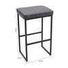 Retro Kitchen Breakfast Bar Stool Chair with Footrest Counter Height High Seat