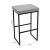 Retro Kitchen Breakfast Bar Stool Chair with Footrest Counter Height High Seat