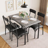 Dining Table Set with 2/4 Chairs, Modern Design for Kitchen, Home, Patio, Garden