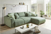 Green Fabric Corner Sofa Double Bed With Storage FREE ASSEMBLY 'Milo' Sofanatic