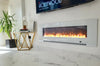 NEW 2025 UHD Electric MEDIA WALL Glass FIRE White Black Grey 50, 60, 72, 78 Inch