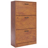3 Drawer Shoe Cabinet Storage Cupboard Unit Shoe Rack Wooden Stand Organiser
