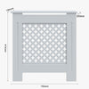 Radiator Cover MDF Wood Cross Pattern Grill Wall Cabinet Traditional Furniture