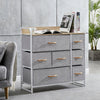 Fabric Cabinets Storage Unit Metal Frame Chest of Drawer Organiser Bedside Table