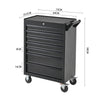 Large Metal Tool Chest Box Roller Cabinet Garage Tool Storage Cart Drawer w/Keys