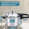 5/7 Litre Home Dual Handle aluminum Pressure Cooker Kitchen Catering Cookware UK