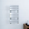Bathroom Towel Rail Radiator Designer Flat Panel Chrome Heated Warmer Rad