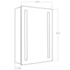 60/70/80cm Bathroom LED Mirror Lights Cabinet with Shaver socket, Demister,Touch