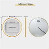 60/80CM Gold Aluminum Framed Led Bathroom Mirror Anti-fog Vanity Mirror Dimmable