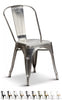 Style Industrial Metal Dining Chairs Vintage Retro Kitchen Cafe Stacking