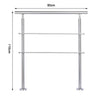 Safety Handrail Balustrade Garden Stair Staircase Grab Rail Cross Bars 60-240cm