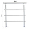 Safety Handrail Balustrade Garden Stair Staircase Grab Rail Cross Bars 60-240cm