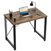 Flamaker 80/100cm Office Desk Computer Desk Home Office Workstation Metal Frame