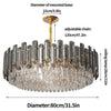 Super Bright Crystal Ceiling Light Height Adjustable Pendant Chandelier Lights
